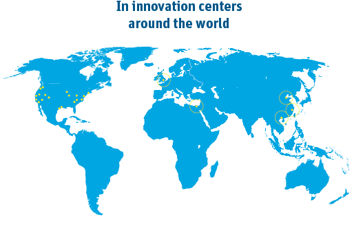 In innovation centers around the world